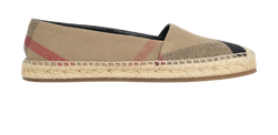 Burberry Check Espadrilles, Canvas, Beige, UK4, B/DB, 2*