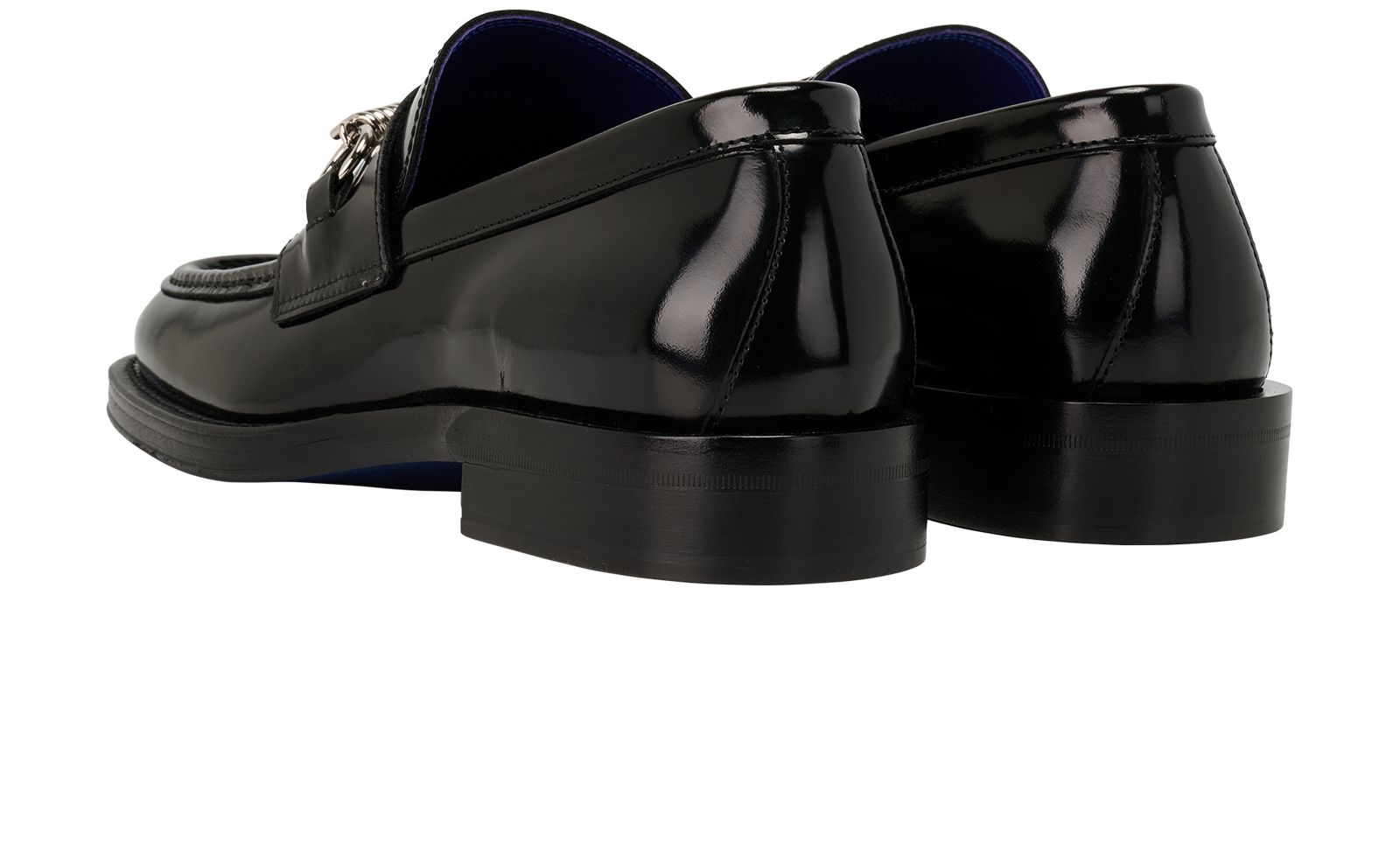 Burberry Wire Barbed Loafers, &pound;320, Shoes, Black, Leather, Back view