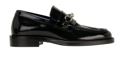 Burberry Barbed Loafers, &pound;250, Shoes, Black, Leather, Front view