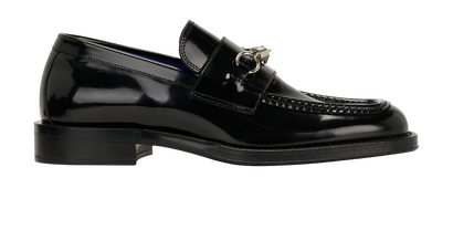 Burberry Barbed Loafers, &pound;250, Shoes, Black, Leather, Front view