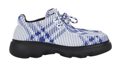 Burberry Crepeer Shoes, Mens, Fabric, White/Blue, UK7, B/DB, 3*
