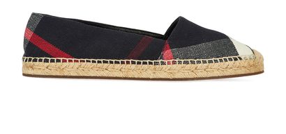 Burberry Hodgeson Check Canvas Espadrilles, front view