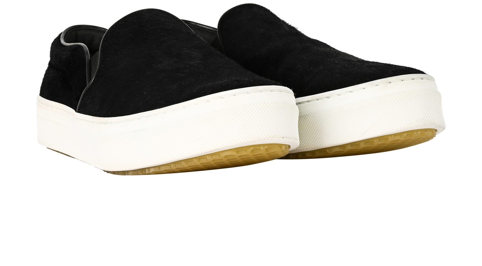 Celine Slip On Sneakers, &pound;110, Shoes, Black, Pony / Calfhair, Side view