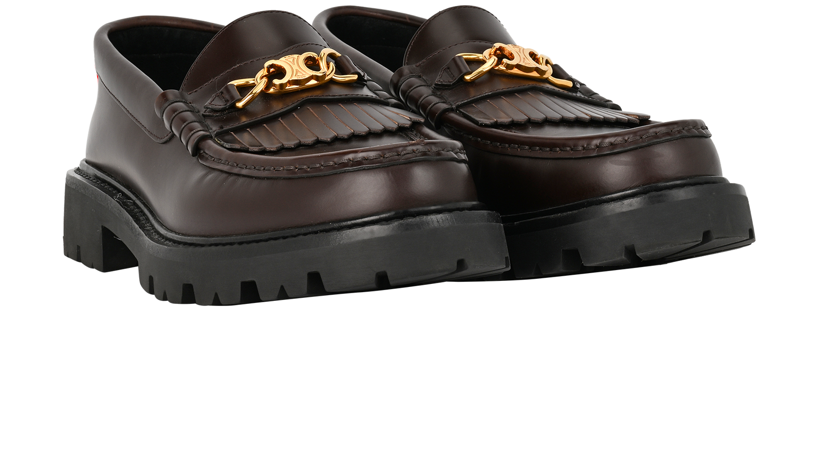 Celine Margaret Loafers, &pound;450, Shoes, Brown, Leather, Side view