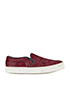 Celine Burgundy Slip-On Sneakers, front view