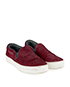 Celine Burgundy Slip-On Sneakers, side view