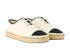 Chanel CC Espadrilles Shoes, &pound;495, Shoes, Black/Cream, Canvas, Side view