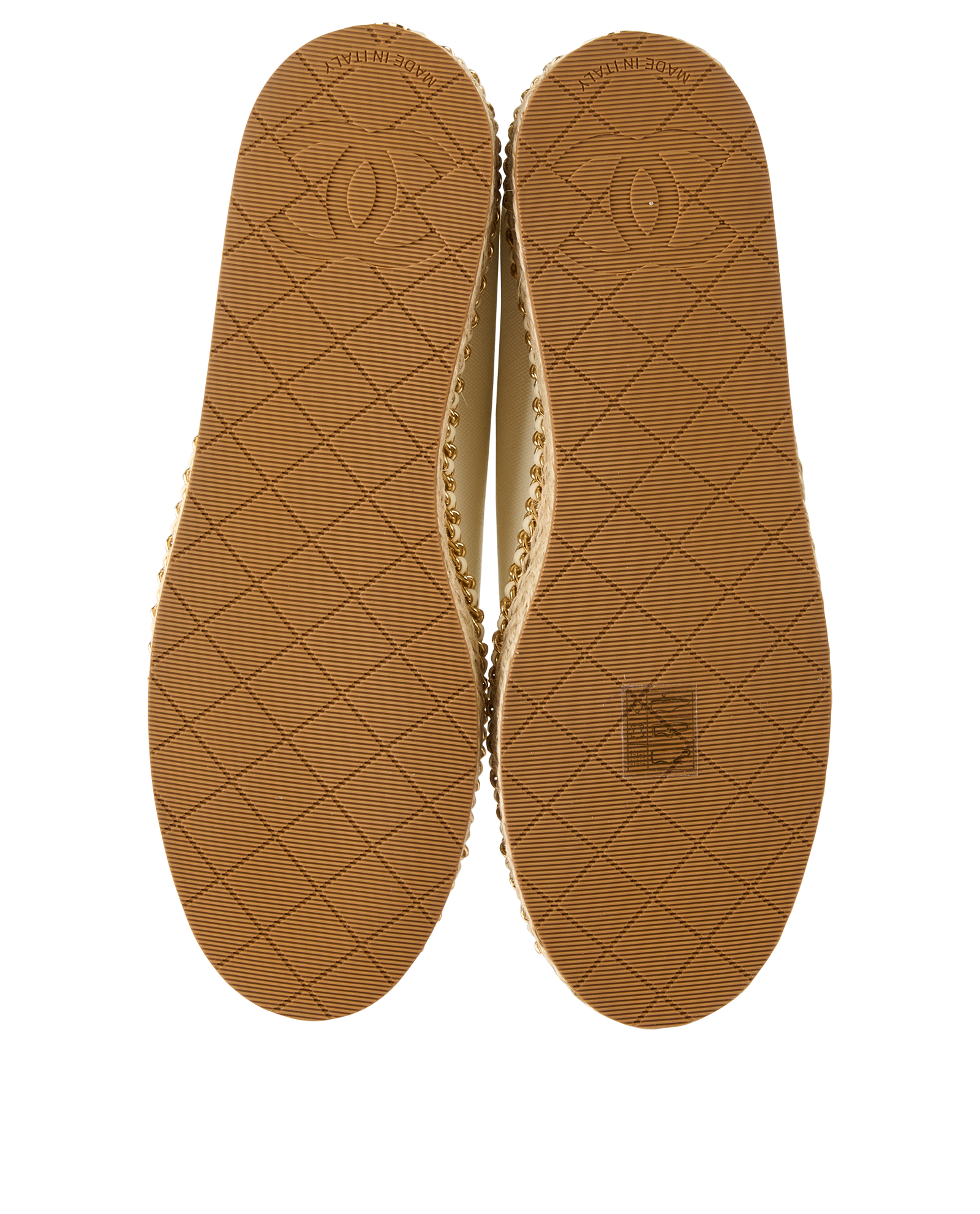 Chanel CC Espadrilles Shoes, &pound;495, Shoes, Black/Cream, Canvas, Top view