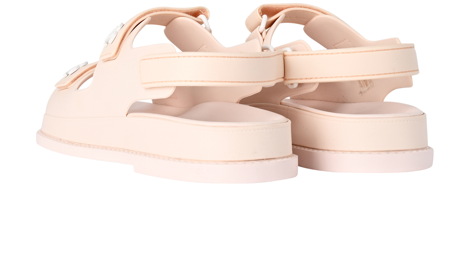 Chanel CC Sandals, &pound;650, Shoes, Pink, Rubber, Back view