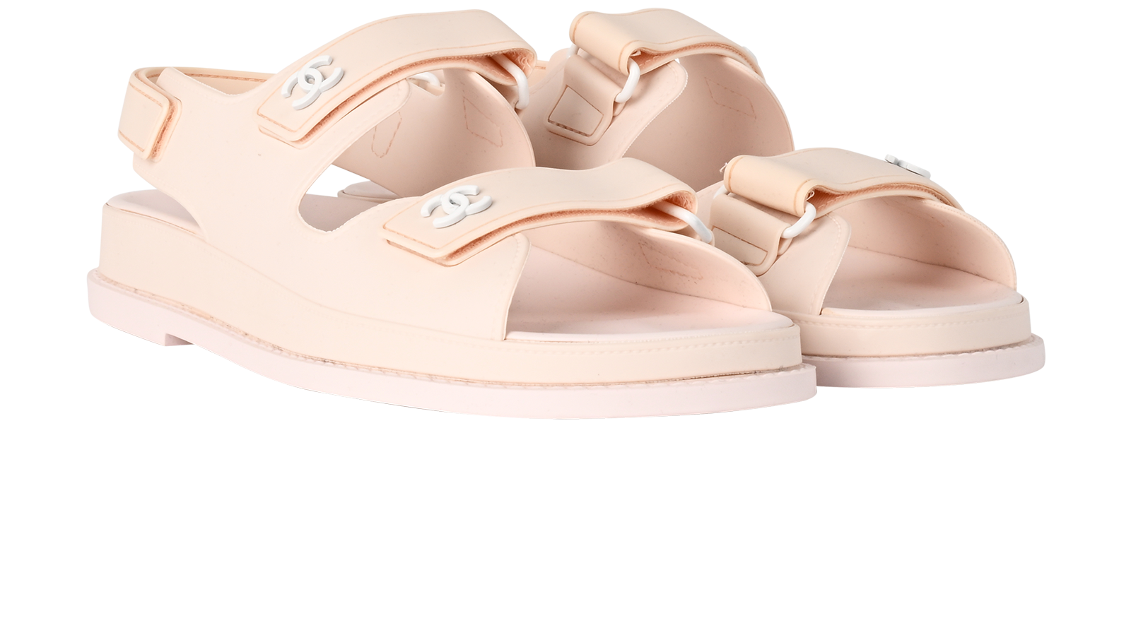 Chanel CC Sandals, &pound;650, Shoes, Pink, Rubber, Side view