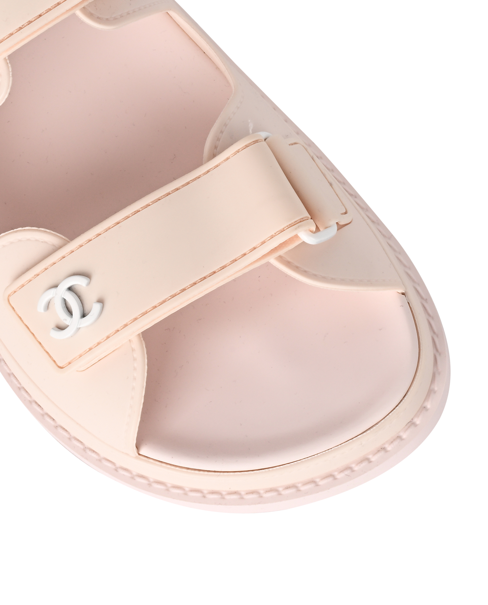Chanel CC Sandals, &pound;650, Shoes, Pink, Rubber, Other view