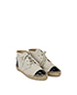 Chanel High Top Crackle Leather Espadrilles, side view