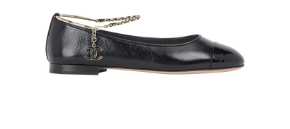 Chanel CC Chain Ballet Flats, front view