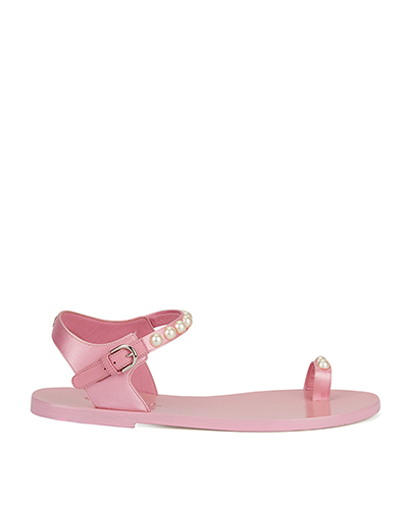Chanel Pearl Studded Sandals, front view