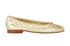 Chanel CC Ballerina, &pound;420, Shoes, Gold, Leather, Front view