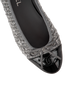 Chanel CC Ballet Flats, &pound;610, Shoes, Black/Grey, Fabric/Leather, Other view