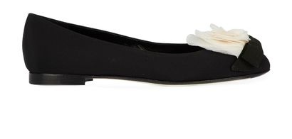 Chanel Camillia Bow Ballet Flats, front view