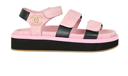 Chanel Sandals, &pound;495, Shoes, Pink, Suede, Front view
