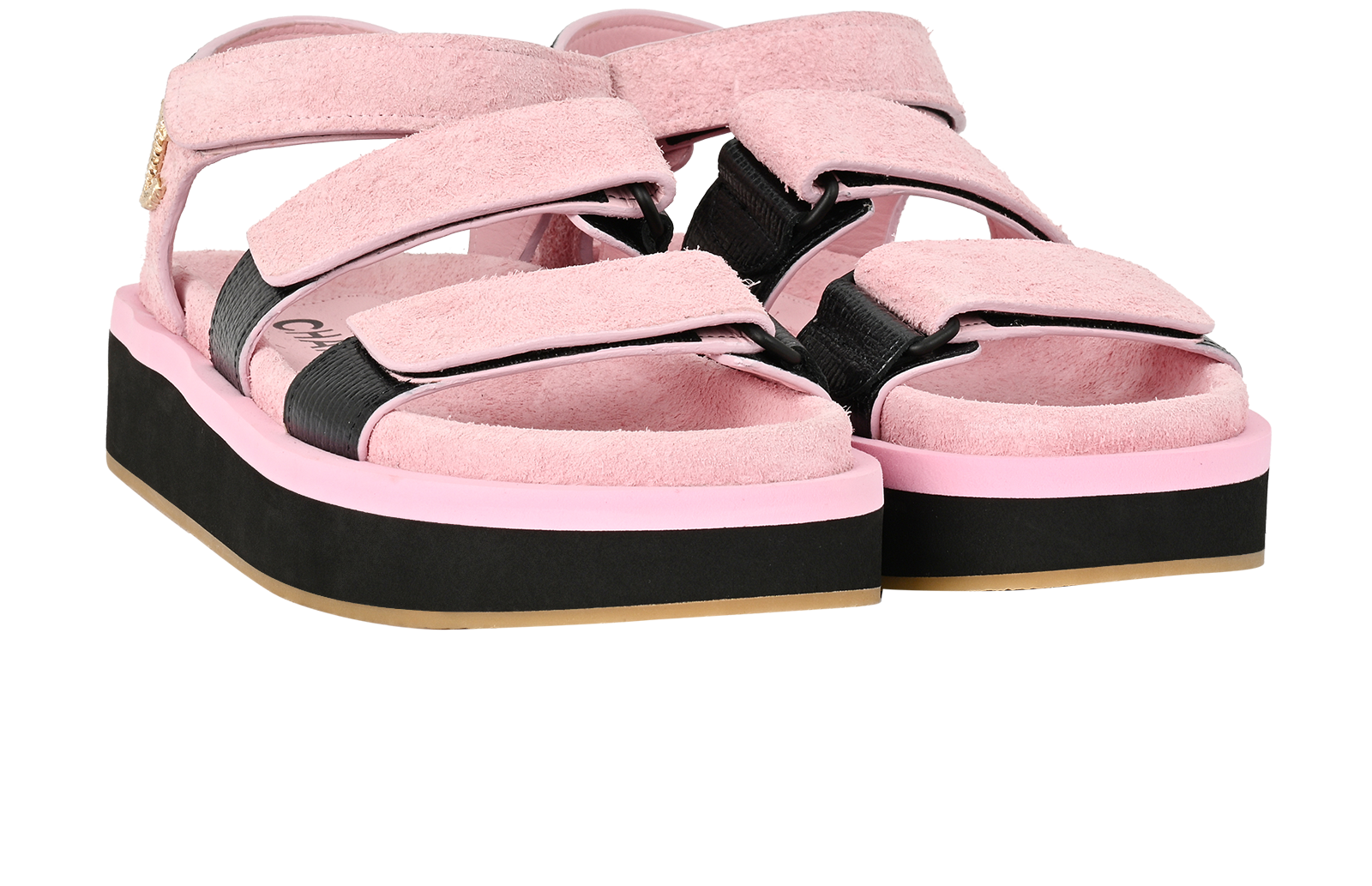 Chanel Sandals, &pound;495, Shoes, Pink, Suede, Side view