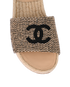 Chanel Tweed CC Slides, &pound;550, Shoes, Beige, Leather/Tweed, Other view
