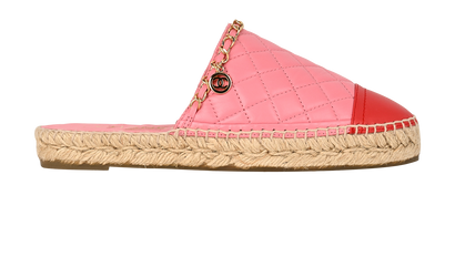 Chanel Espadrilles Mule, &pound;520, Shoes, Pink, Leather, Front view