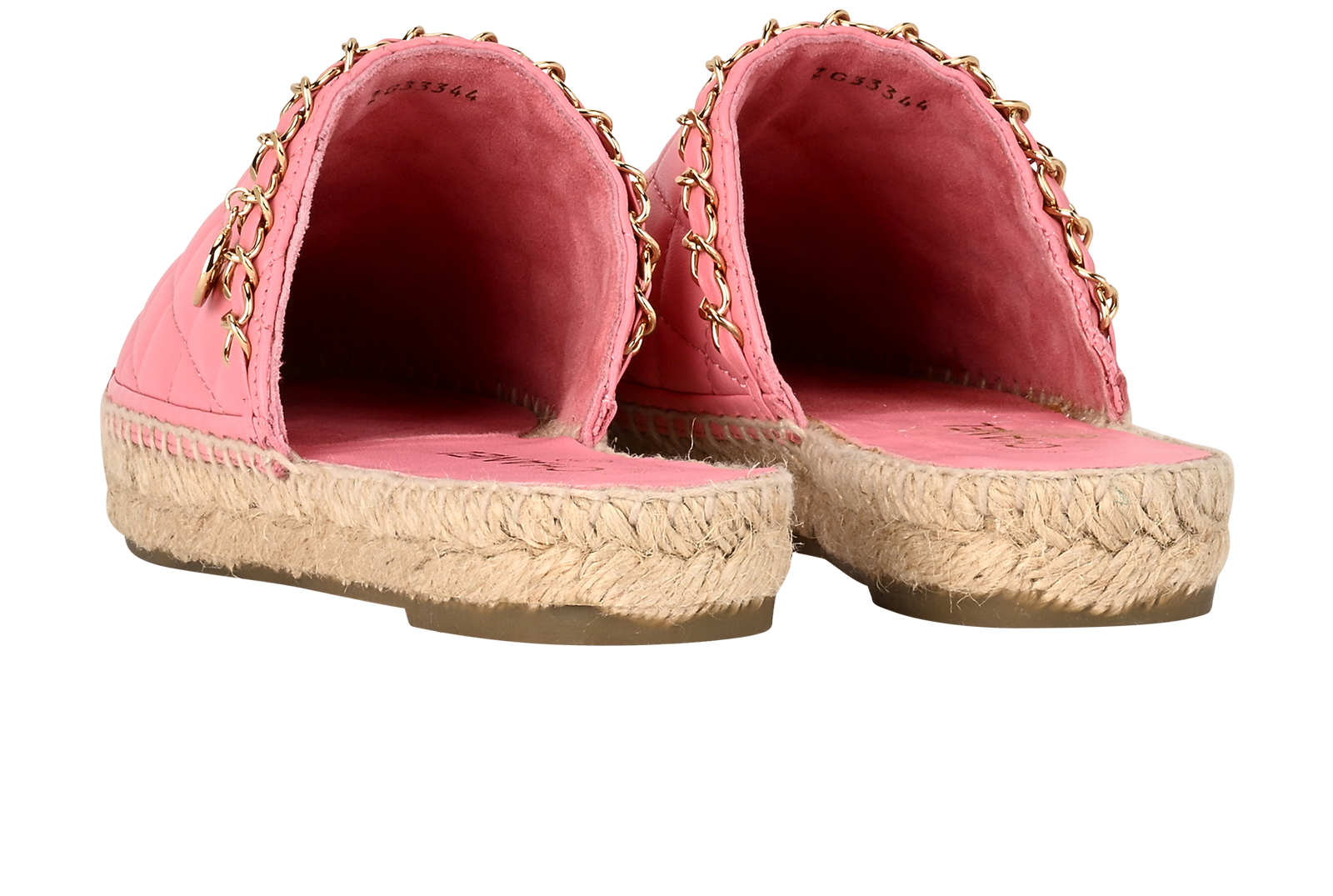 Chanel Espadrilles Mule, &pound;520, Shoes, Pink, Leather, Back view