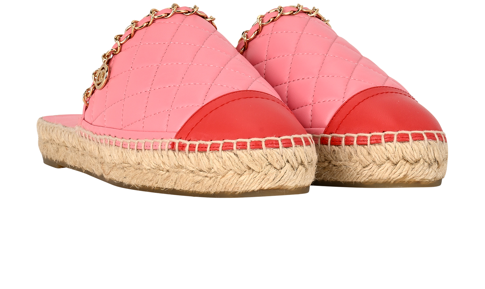 Chanel Espadrilles Mule, &pound;520, Shoes, Pink, Leather, Side view