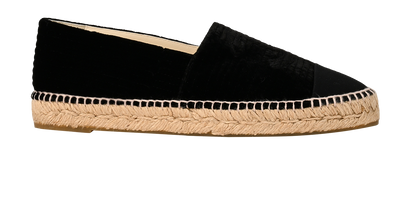 Chanel Espadrilles, &pound;420, Shoes, Black, Velvet, Front view