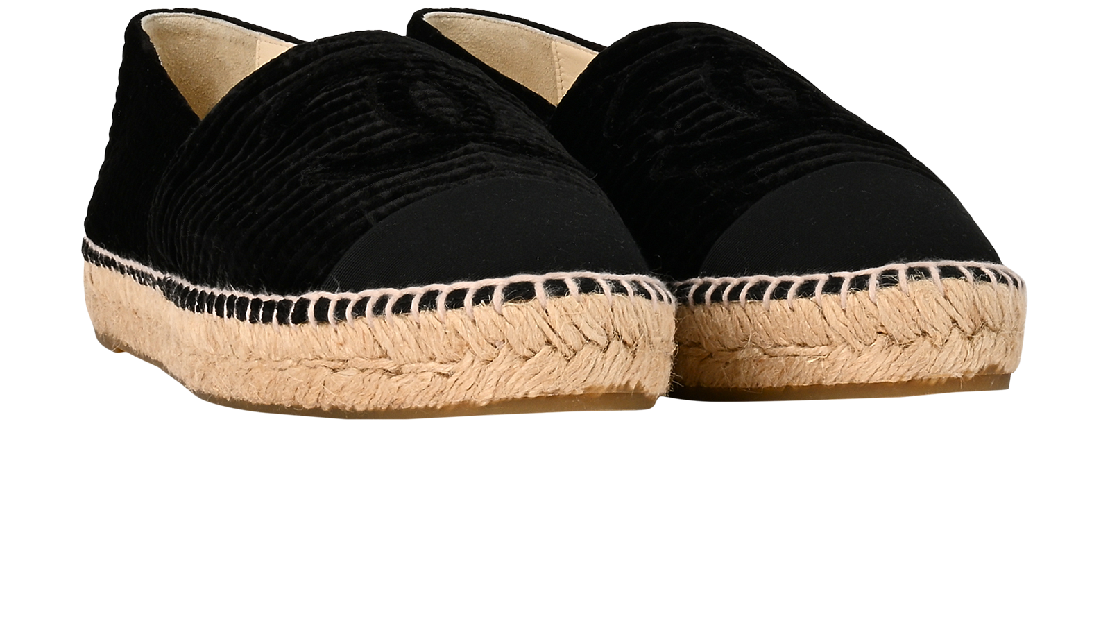 Chanel Espadrilles, &pound;420, Shoes, Black, Velvet, Side view
