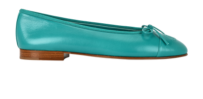 Chanel Ballet Flats, £550, Shoes, Blue, Leather, Front view
