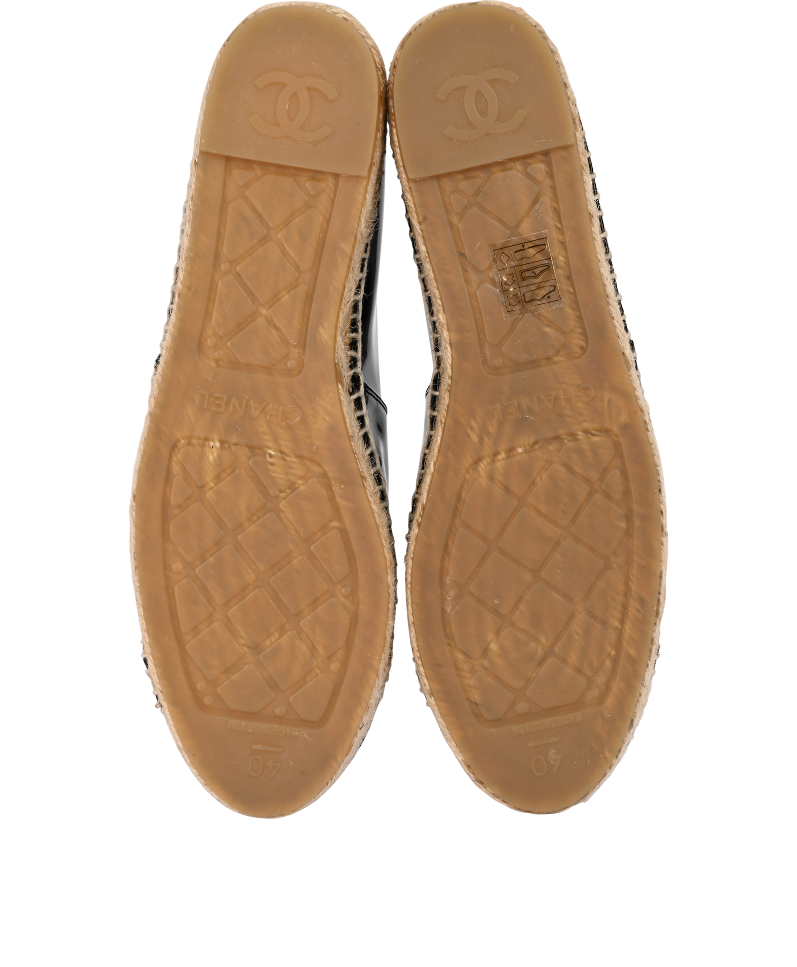 Chanel CC Espadrilles, &pound;495, Shoes, Black, Patent Leather, Top view