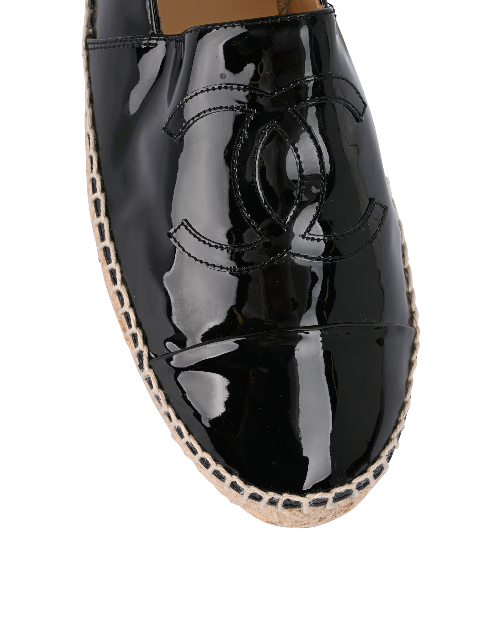 Chanel CC Espadrilles, &pound;495, Shoes, Black, Patent Leather, Other view