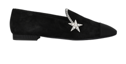 Chanel Star Embellished Loafers, Suede, Black, UK6, DB/B, 3*