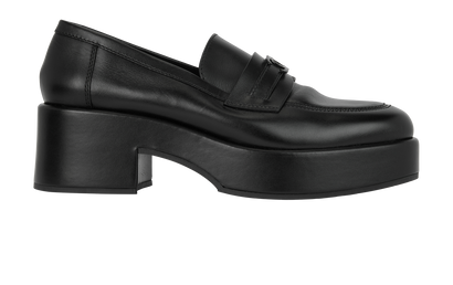 Chanel CC Platform Loafers, &pound;750, Shoes, Black, Leather, Front view
