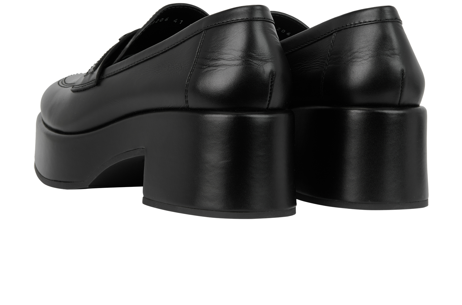 Chanel CC Platform Loafers, &pound;750, Shoes, Black, Leather, Back view