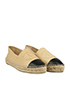 Chanel CC Black Toe Espadrilles, side view