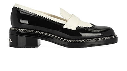 Chanel Chain Two Tone Brogues, front view