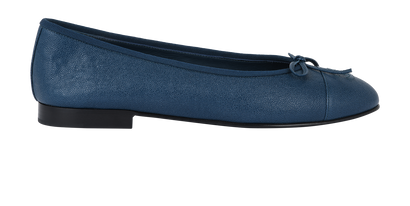 Chanel CC Logo Ballet Flats, front view