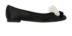 Chanel Camellia Ballet Flats, Satin, Black, UK6, DB, 1*