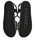Chanel Chain Detail Flat Sandals, top view