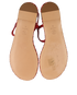 Chanel Braided CC Logo Chain Thong Sandals, &pound;395, Shoes, Red, Leather, Top view
