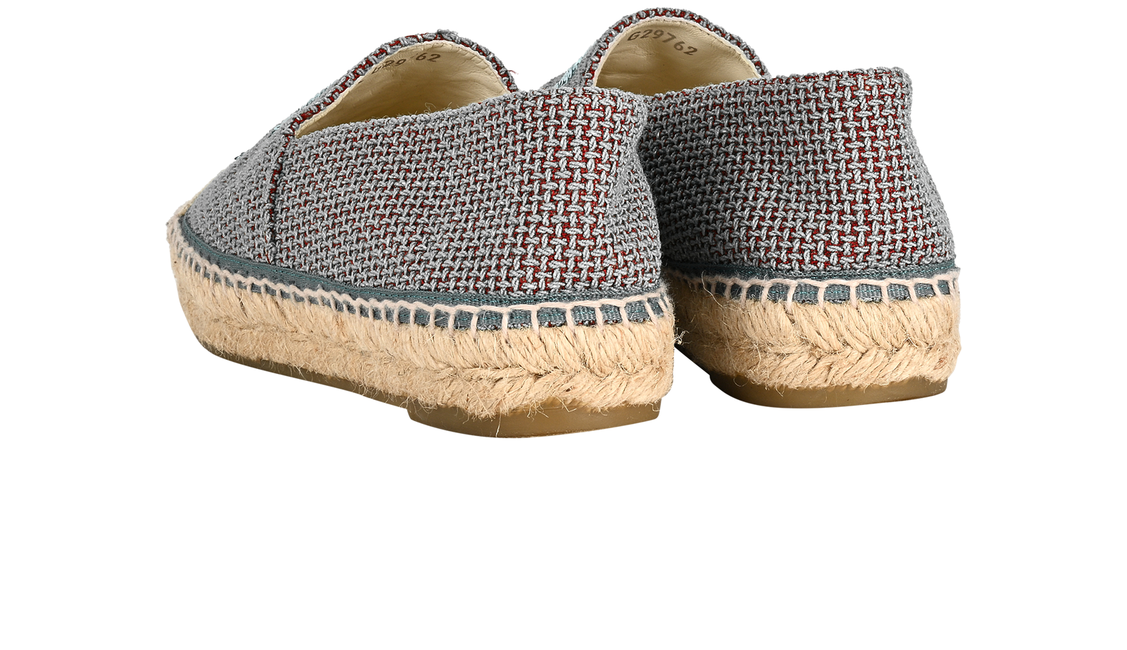 Chanel CC Sequin Espadrilles, &pound;410, Shoes, Green, Fabric, Back view