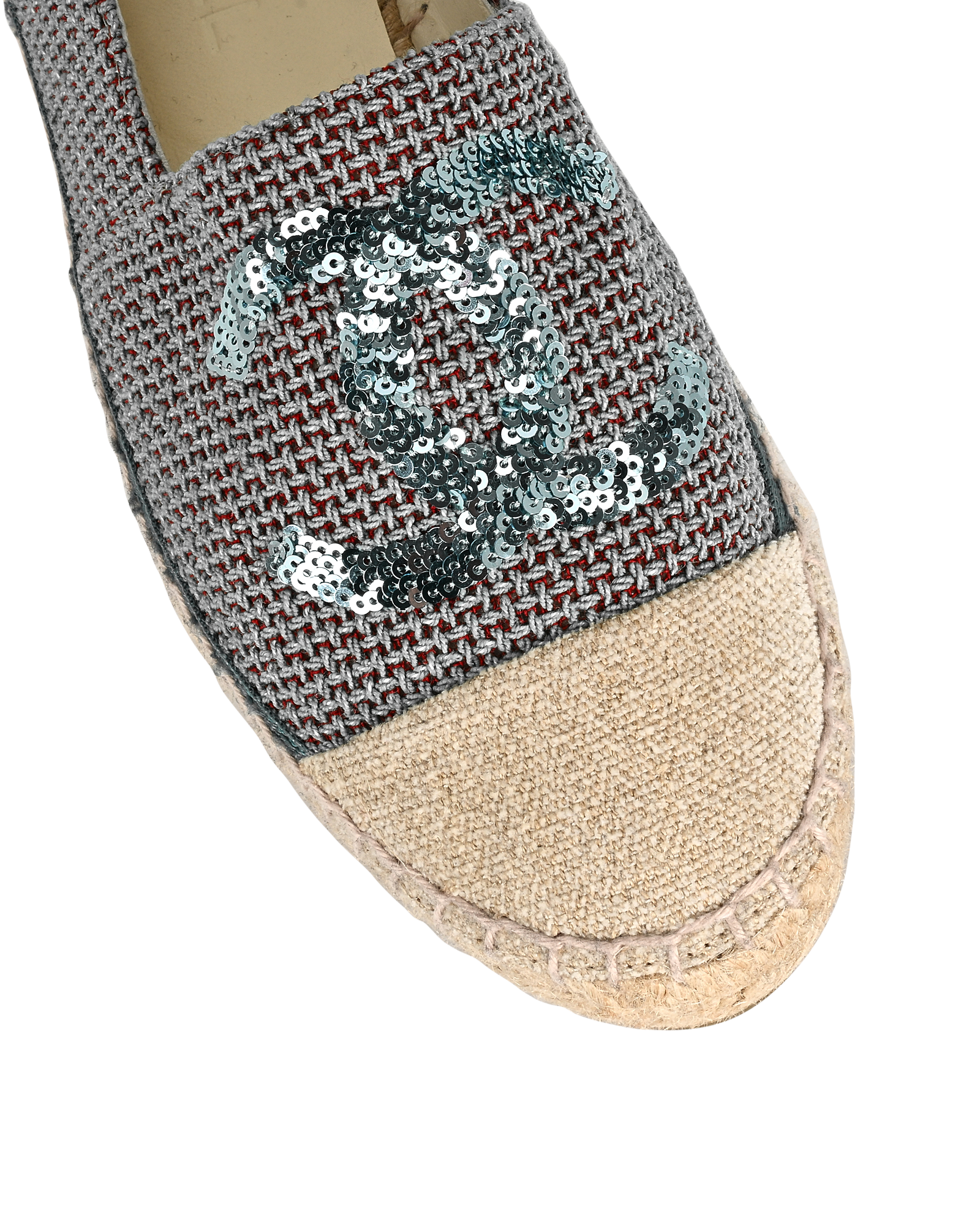 Chanel CC Sequin Espadrilles, &pound;410, Shoes, Green, Fabric, Other view