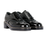 Chanel Oxford Lace Up Brogues, &pound;520, Shoes, Black, Patent Leather, Side view