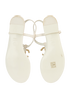 Chanel CC White Thong Sandals, top view