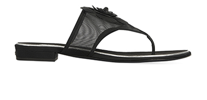 Chanel Camellia Thong Sandals, front view