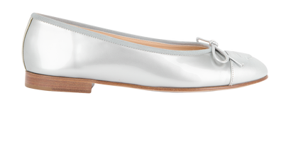 Chanel CC Logo Ballet Flats, front view