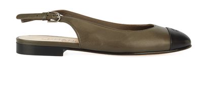 Chanel CC Toe Cap Slingback, front view