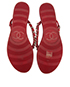 Chanel Chain Thong Sandals, top view
