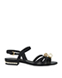 Chanel Pearl Embellished Sandals, front view